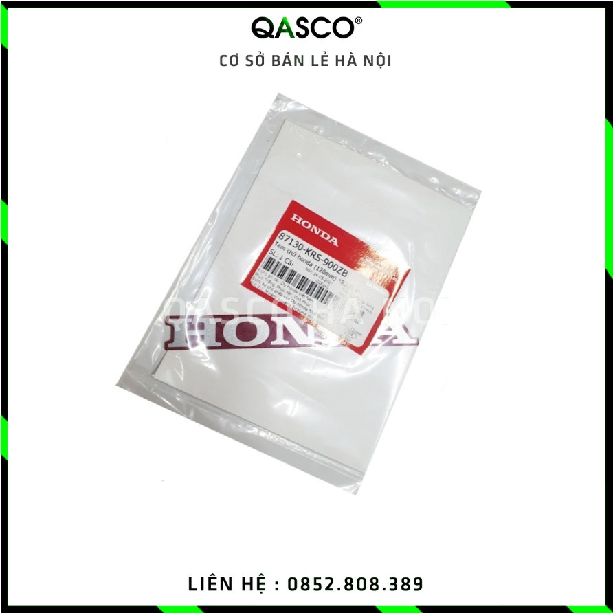 Tem chữ HONDA (120mm) WAVE 100 (87130KRS900ZB) QASCO