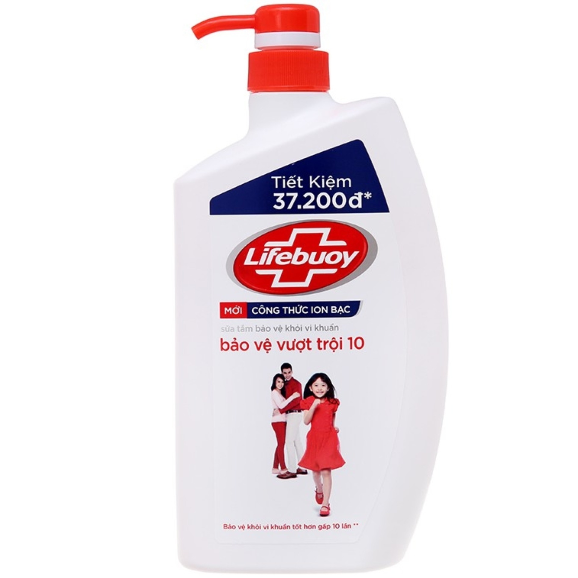 Sữa tắm Ion Bạc Lifebuoy 800g/chai bảo vệ vượt trội