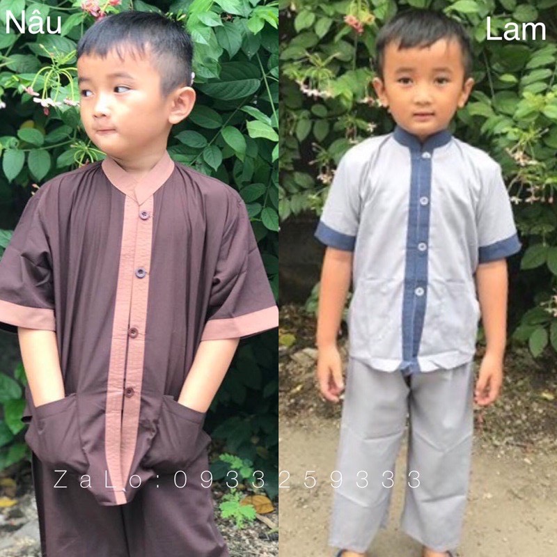 ĐỒ LAM ĐI CHÙA - mẫu Lãnh Tụ Phối Bé