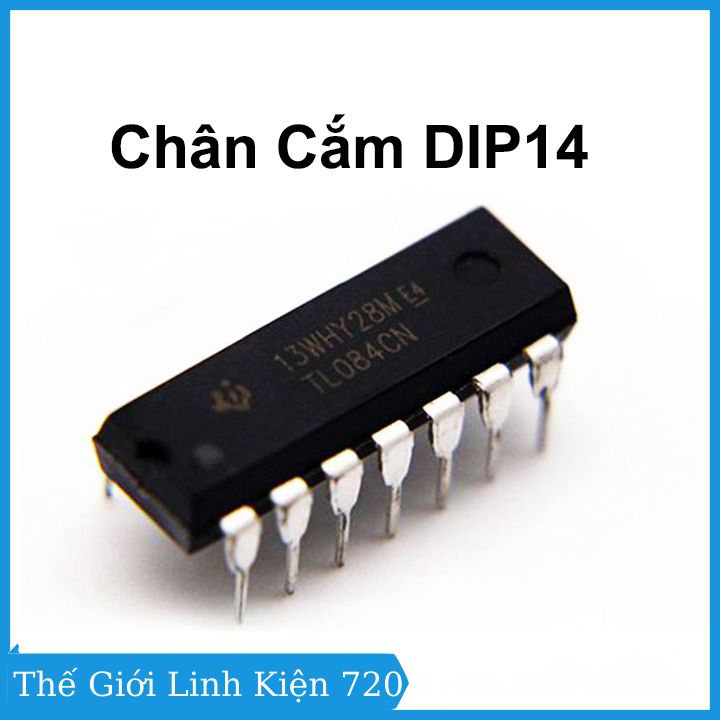 IC TL084 chân cắm DIP14 / chân dán SOP14