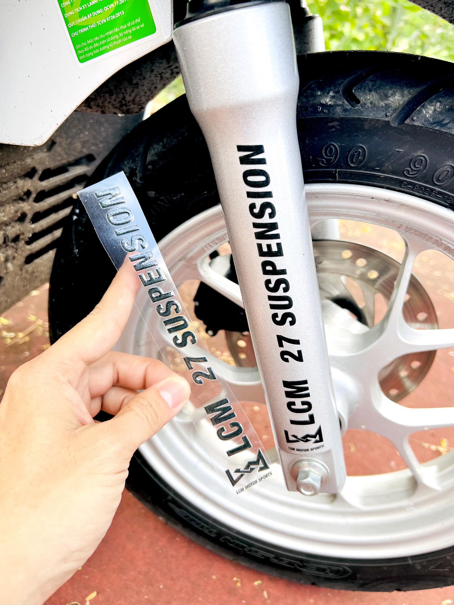 Tem Sticker LCM 27 Suspension - Decal Phuộc Trước