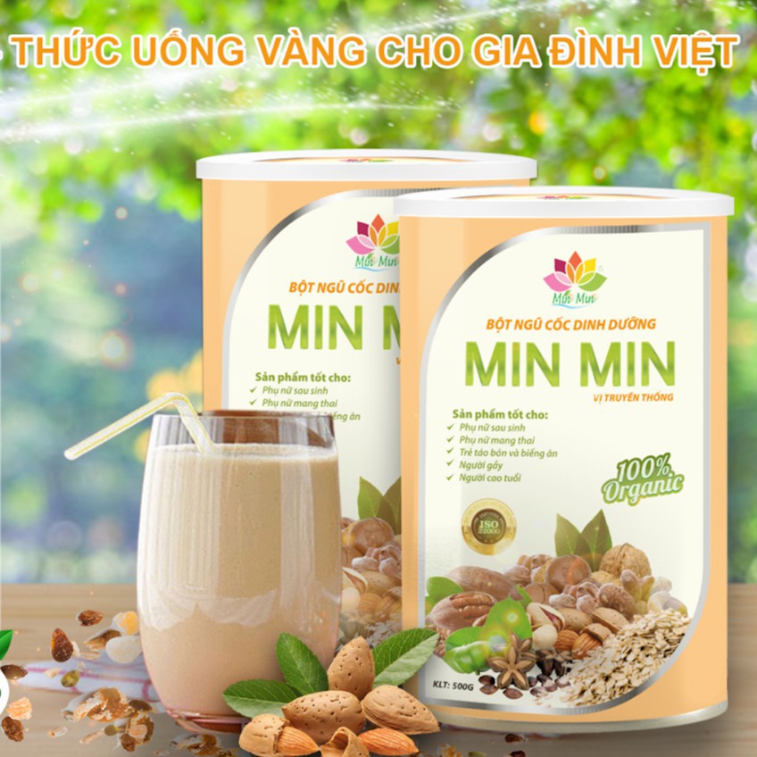 Combo 5 hộp ngũ cốc dinh dưỡng Min Minlợi sữa cho bà mẹ