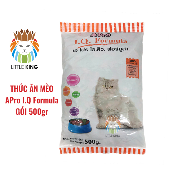 Thức ăn cho mèo Apro IQ Formula 500g hạt cho mèo giá rẻ bổ sung vitamin rau củ Little King pet shop