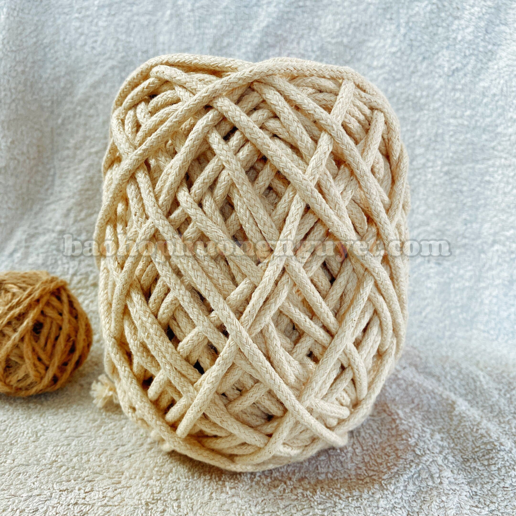 Dây macrame dạng dệt , dây cotton, dây thừng macrame trang trí