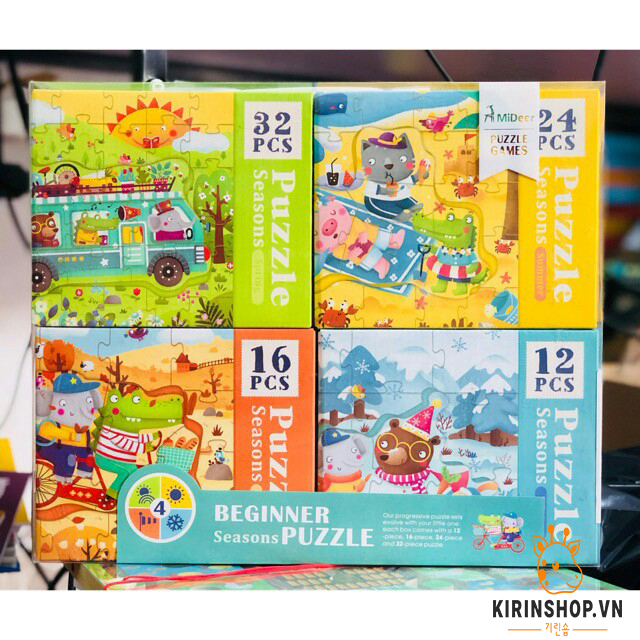 Xếp hình 4 in 1 Seasons - Mideer (Bộ)