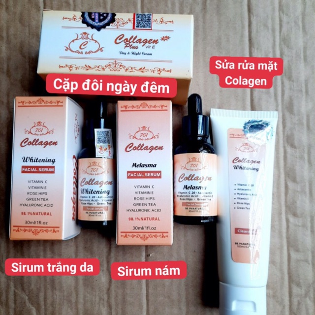 Combo 4 món cặp collagen này đêm dưỡng trắng da
