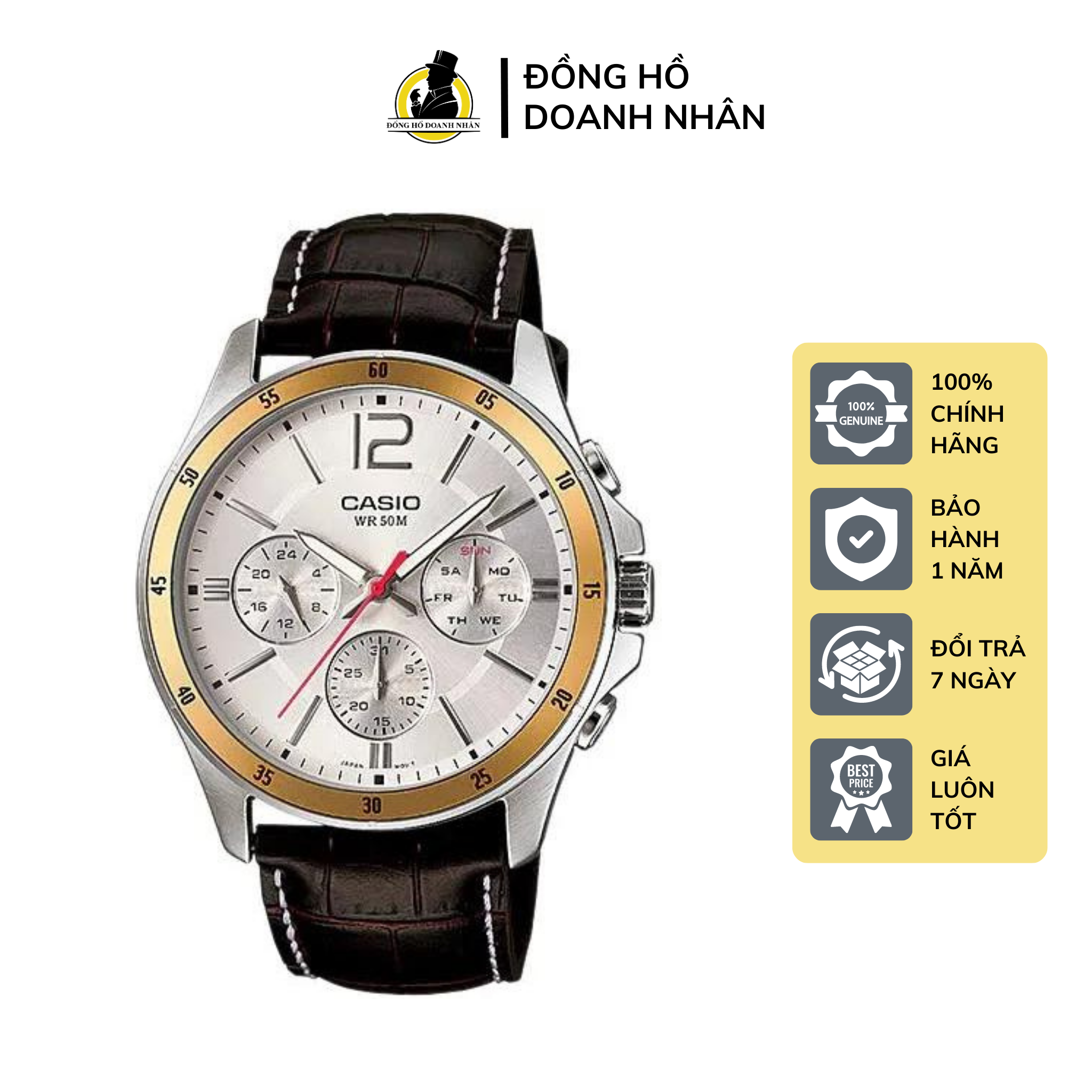 Đồng Hồ Nam Cao Cấp Casio MTP-1374L-7AVDF