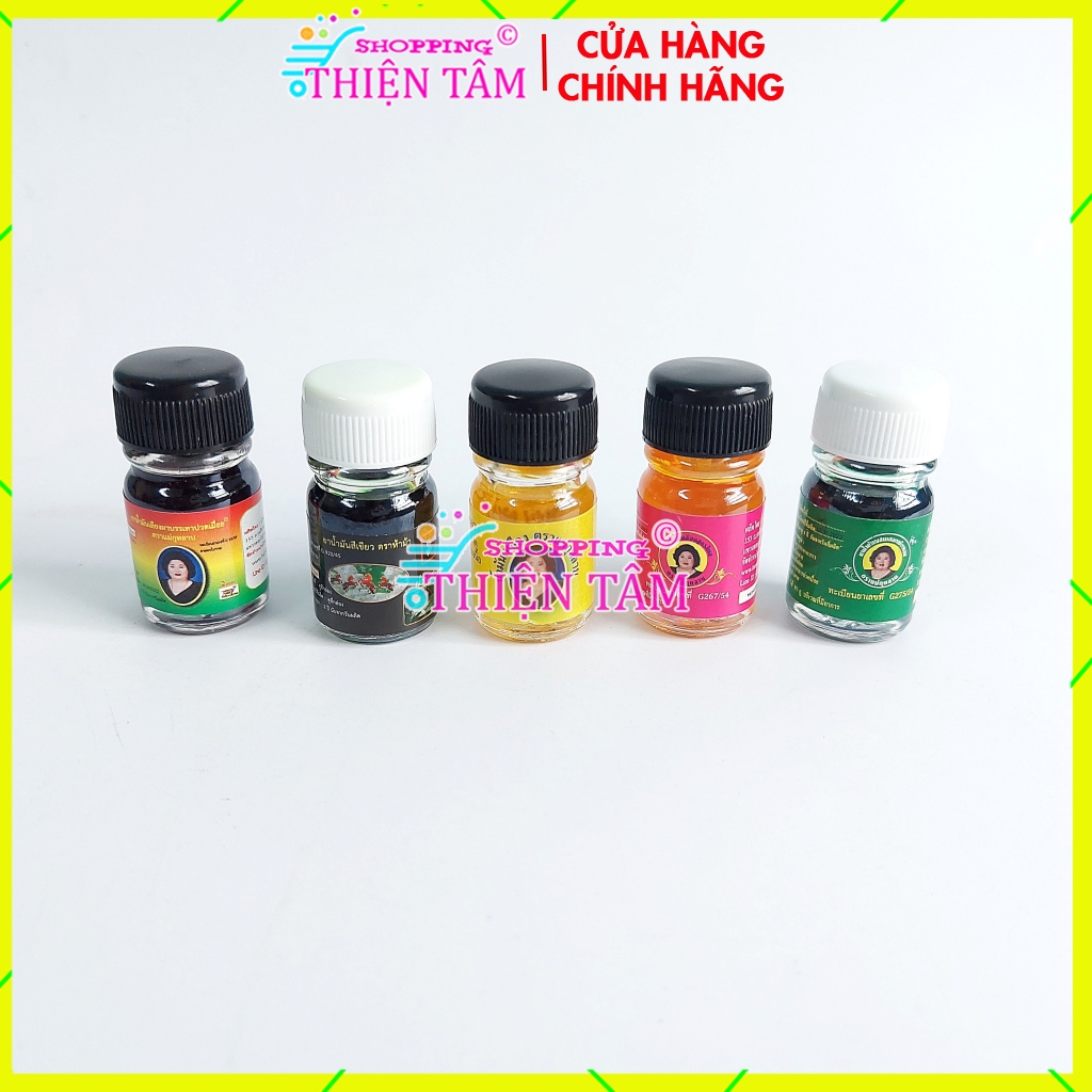 12 Chai Dầu Gió Hoa Hồng (Dầu Bà Mập) Dạng Mini Thái Lan 5ml