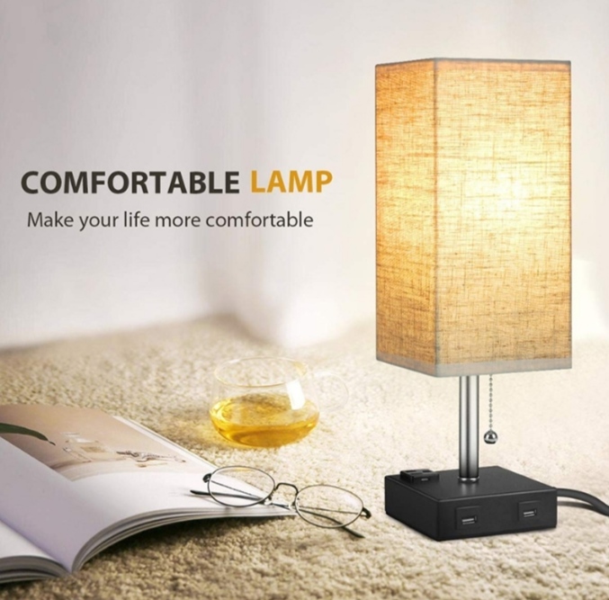 Đèn ngủ cao cấp có cổng sạc điện thoại