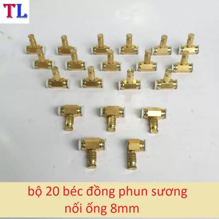 bộ 20 béc phun sương bằng đồng