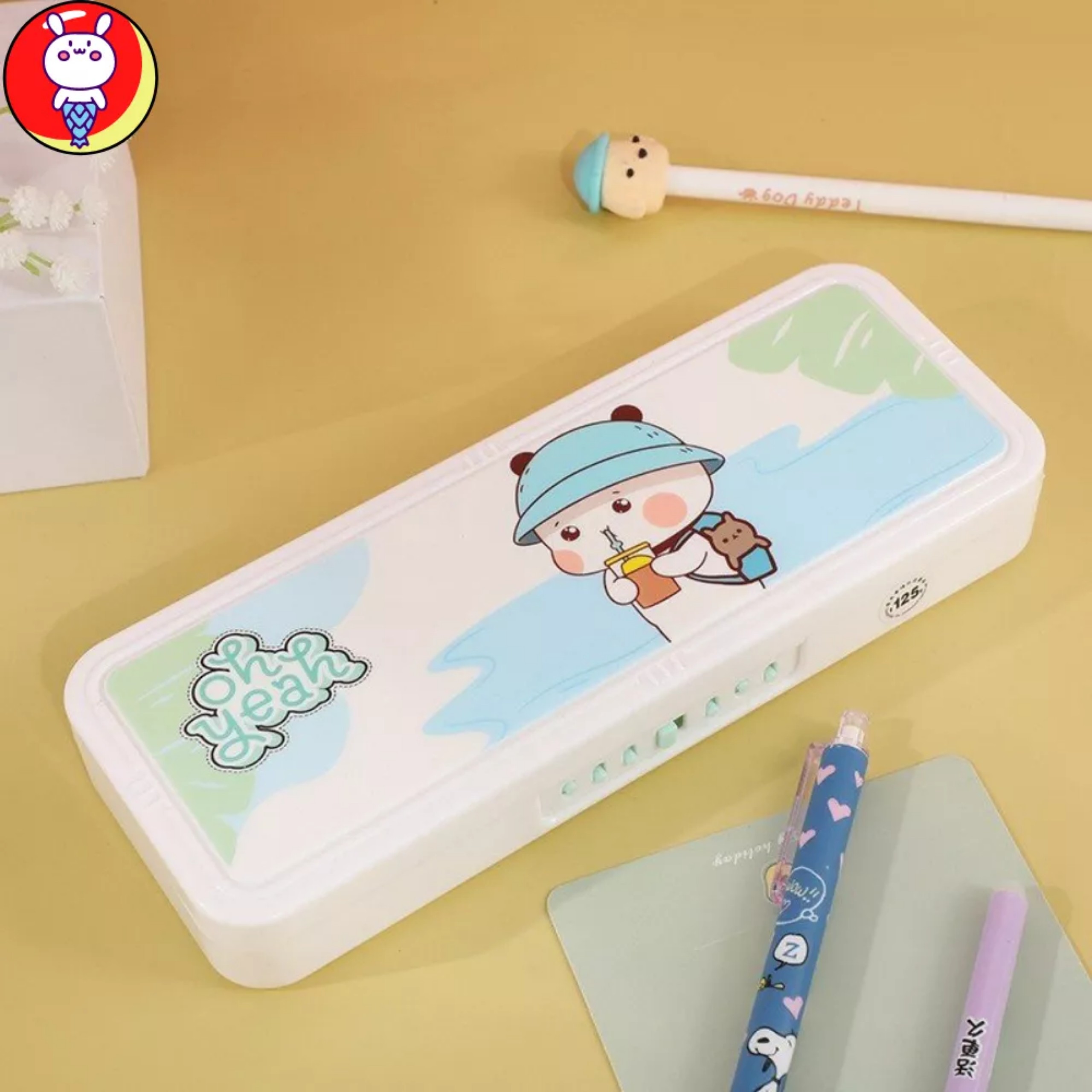 Hộp Bút Mật Khẩu 2 Tầng Hoạt Hình Dễ Thương Cho Học Sinh