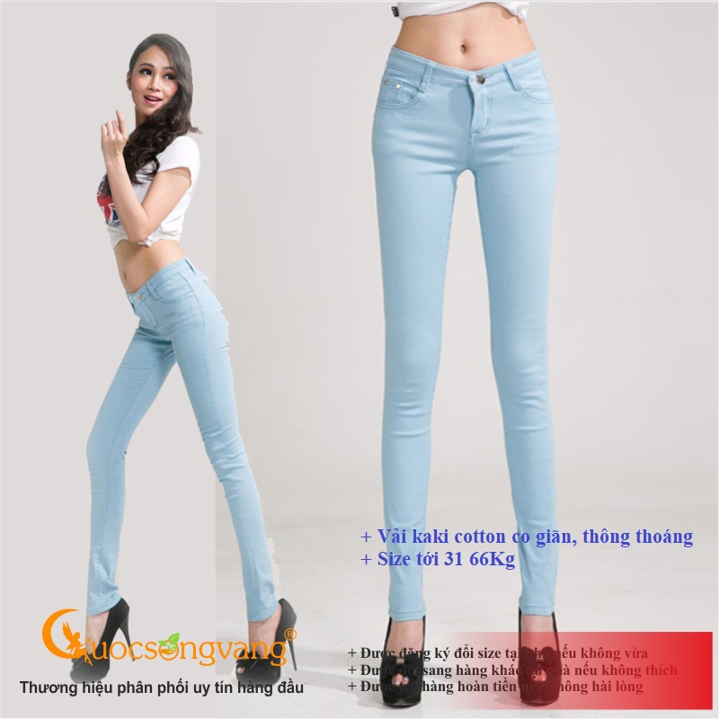 Quần kaki nữ công sở quần nữ công sở co giãn GLQ019 Cuocsongvang