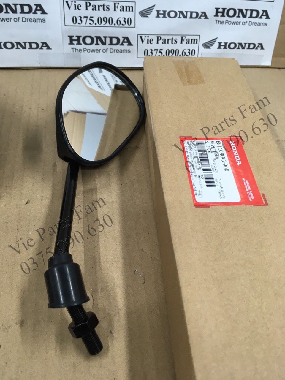 Cặp gương kính chiếu hậu Wave alpha nhỏ, Wave 2 bóng, Wave ZX , hàng din Honda mới 100%