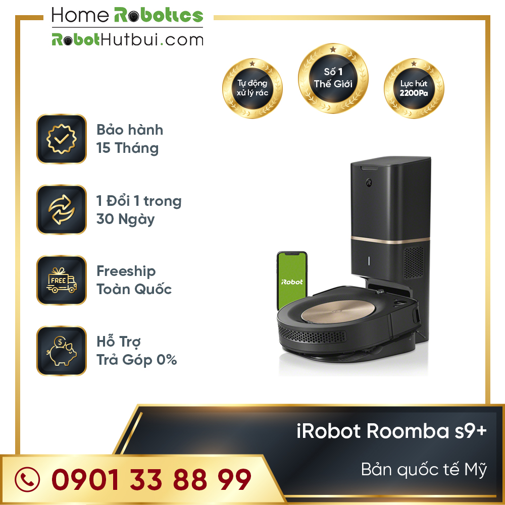 [Trả góp 0%]iRobot Roomba s9+ Bản quốc tế Mỹ
