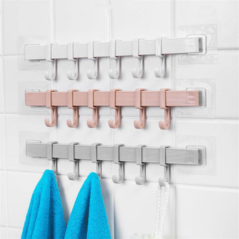 [HCM] Thanh treo đồ 6 móc dán tường siêu chắc -Cozy520