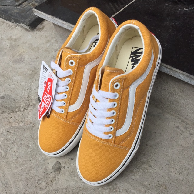 [SALE] Giày Vans Old Skool Màu Vàng  Trắng