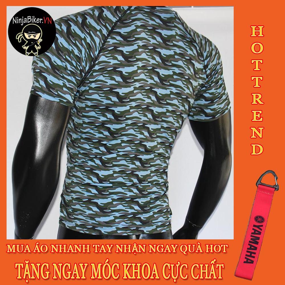 ÁO THUN RẰN RI ÁO LÍNH ( rằn ri xanh dương nhạt)