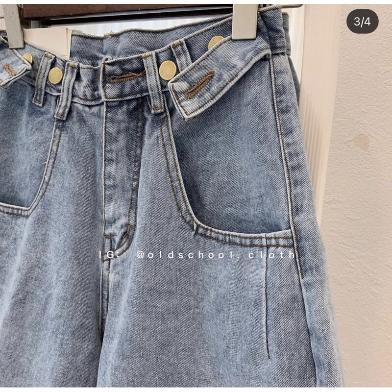 QUẦN JEANS NGỐ NÚT GÀI