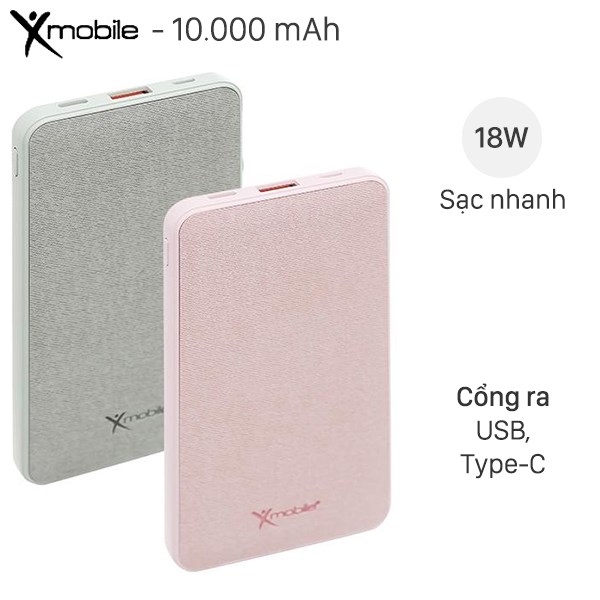 Pin sạc dự phòng Polymer 10.000mAh Type C PD QC3.0 Xmobile P68D ( Likenew )