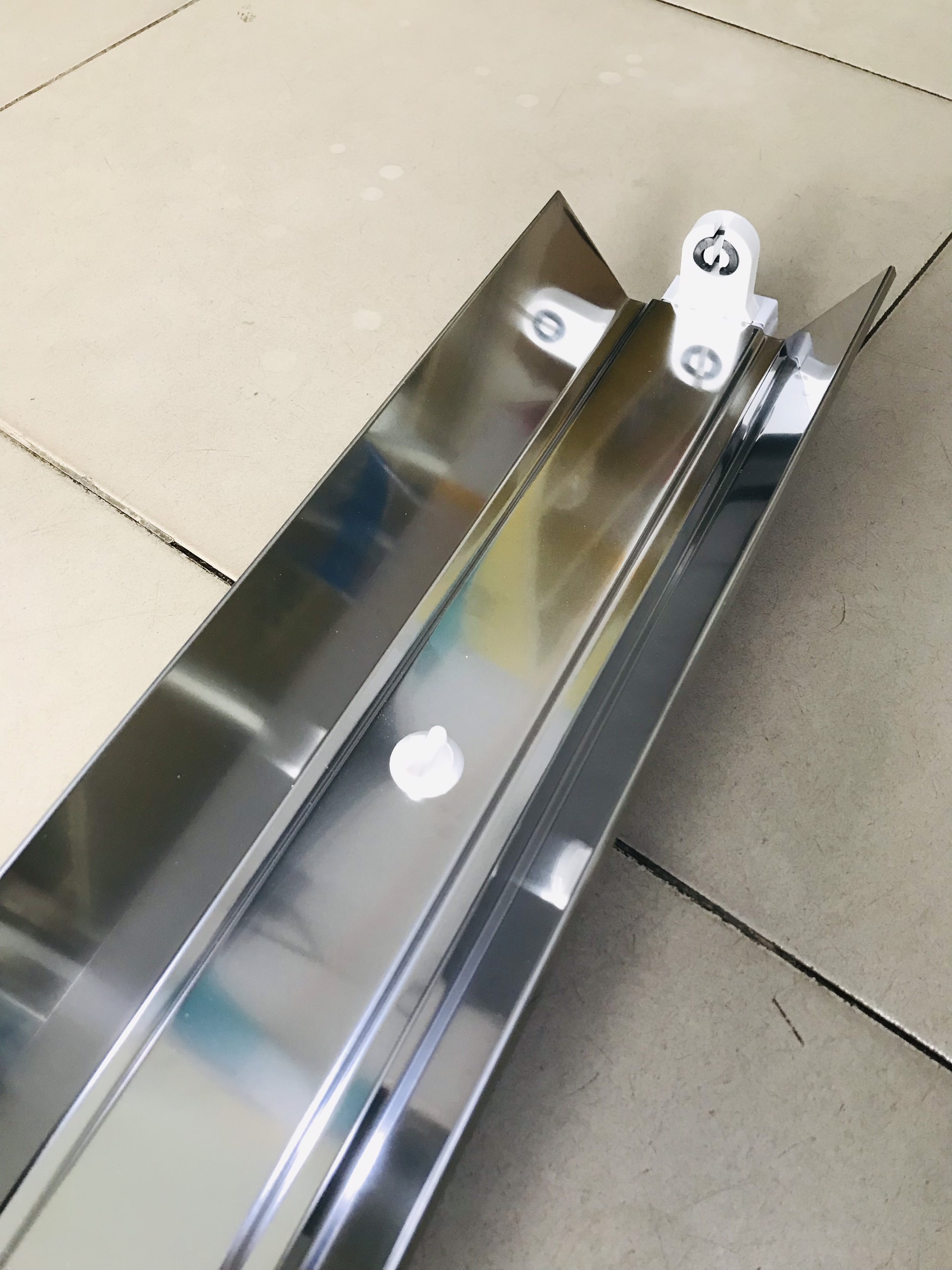 [HCM]Combo 10 máng đèn led 1.2m inox đơn có chóa phản quang
