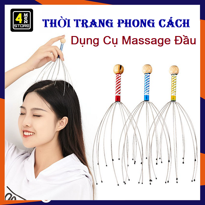 Dụng Cụ Massage đầu - cây mát xa đầu thư giãn thông minh - Cây Gãi Đầu Vật Lý Cầm Tay Giúp Thư Giãn  Giảm mệt Mỏi Xả Stress
