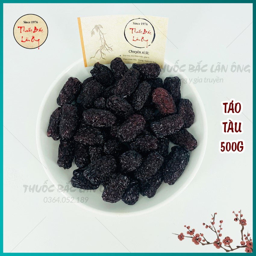 Táo đen sấy dẻo 500g, táo tàu không tẩm đường, táo đen pha trà, ăn vặt, hầm canh thơm ngon, bổ dưỡng - Lãn Ông
