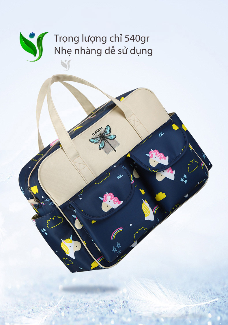 Túi Xách Bỉm Sữa Đa Năng Cao Cấp Cho Mẹ & Bé