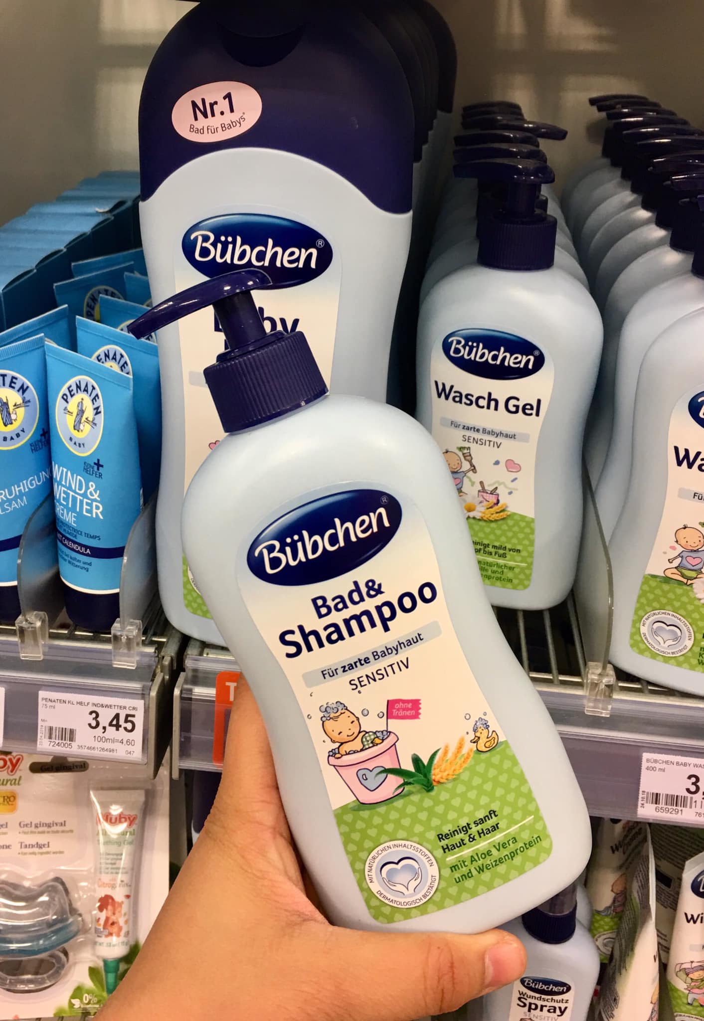 Sữa tắm gội 2in1 Bubchen cho bé da nhạy cảm Đức