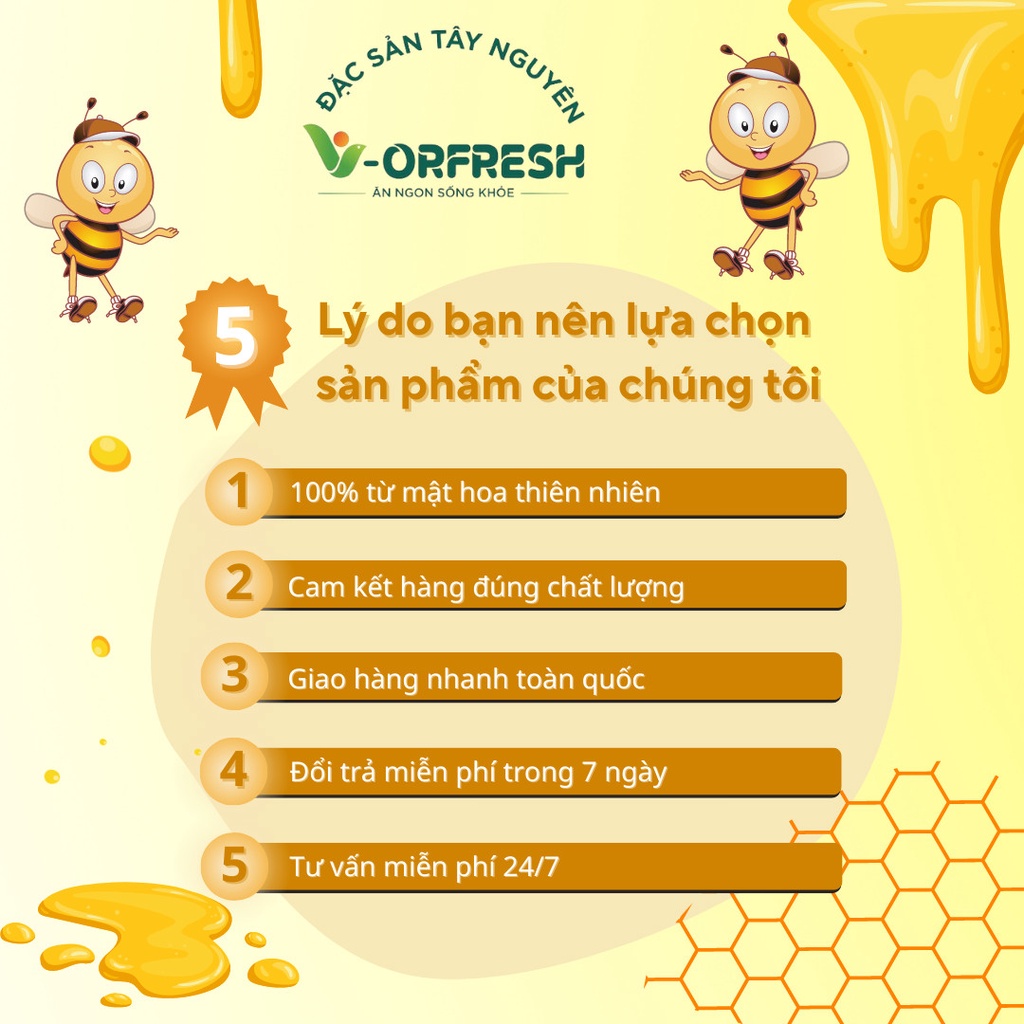 Mật Ong Hoa Cỏ Kim V- ORFRESH 250/500/1000ml