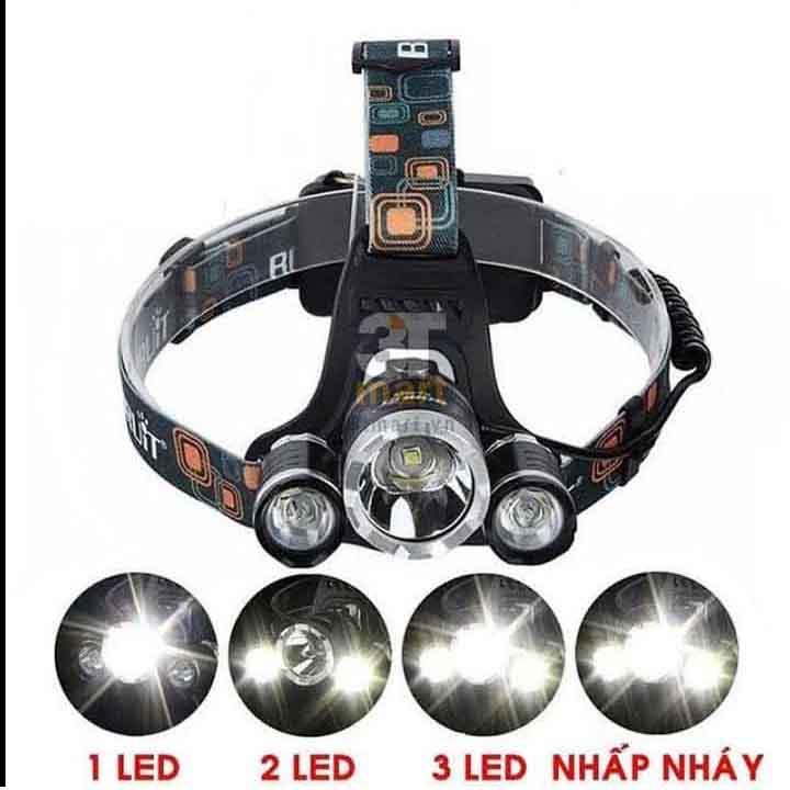 Đèn pin đội đầu 3 bóng T6