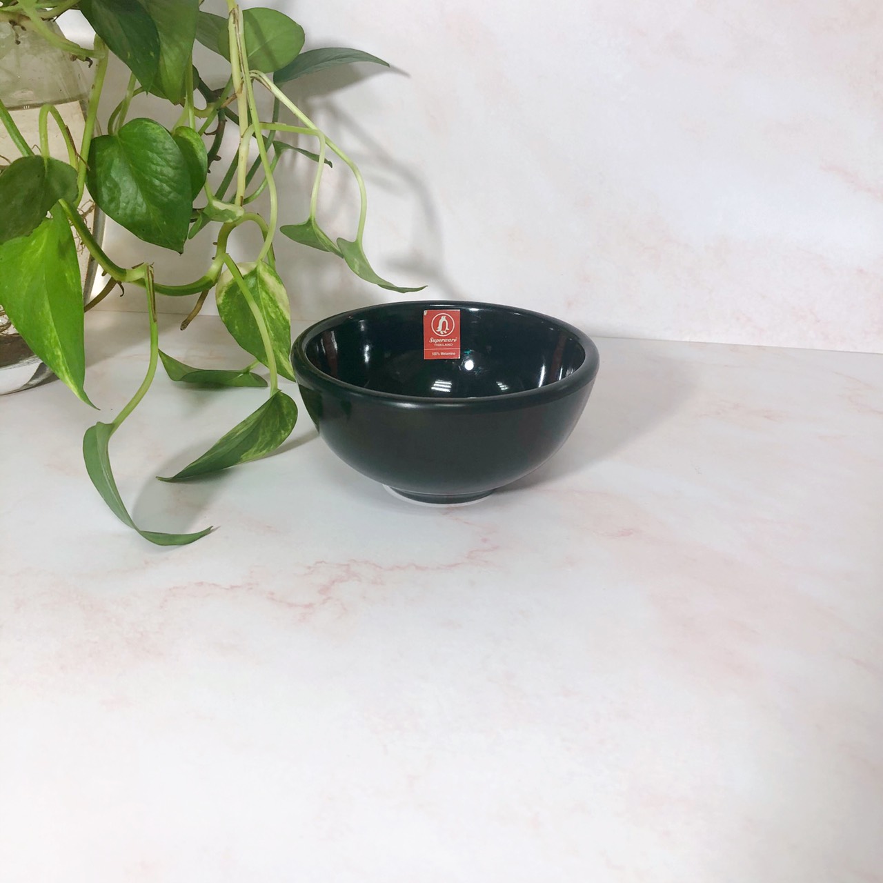 Bát cơm SUPERWARE Nhựa Phíp 100% Melamine Đen - Black