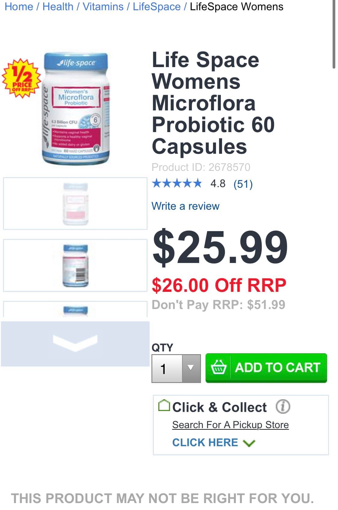 Men vi sinh Womens Microflora 60 viên