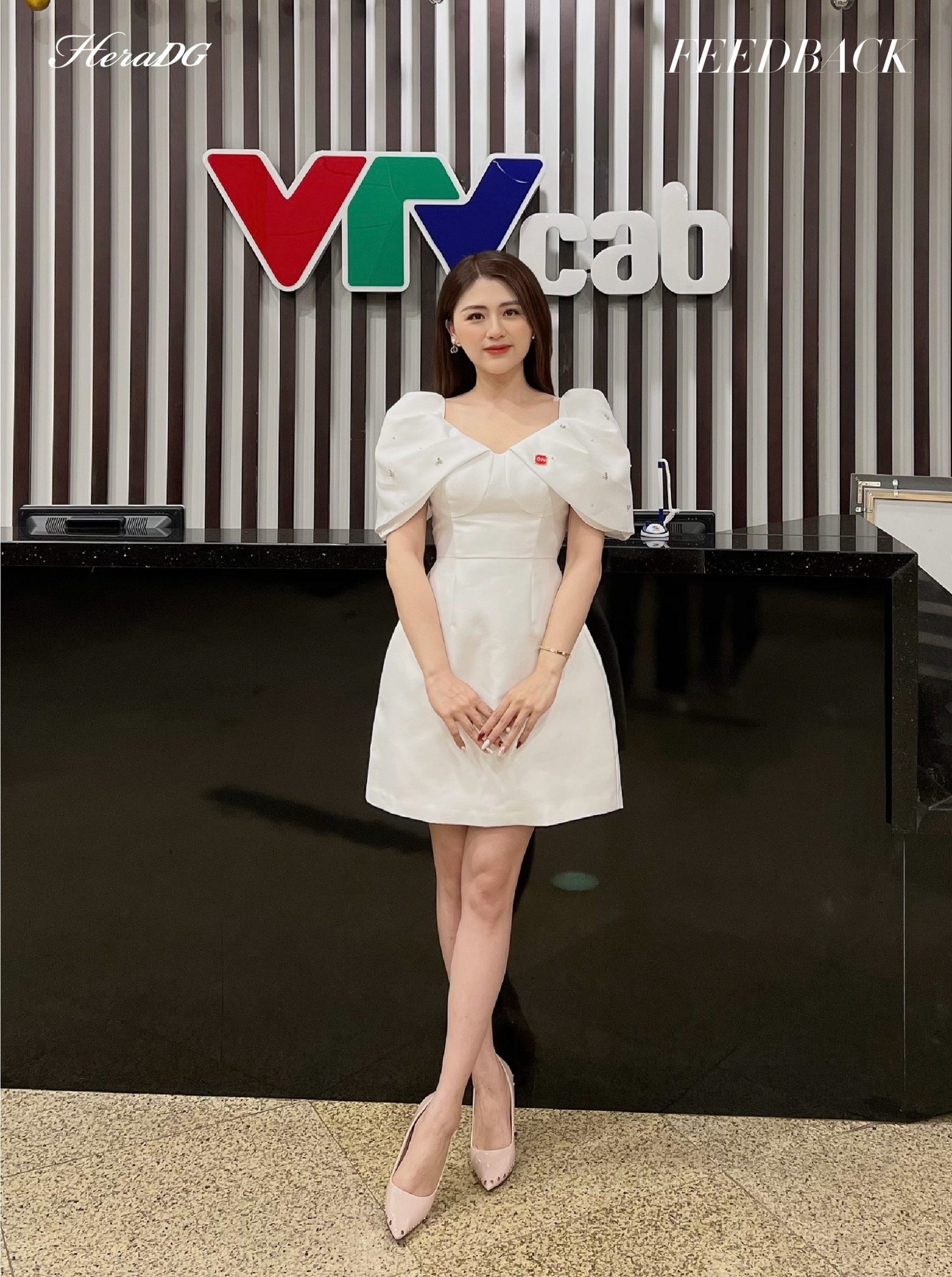 Voucher siêu sale 15% Đầm dự tiệc HeraDG dáng chữ A xếp vai đính đá, chất tafta cao cấp WDHBC2014