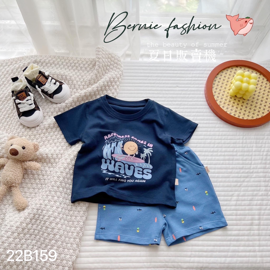 Bộ cộc bé trai Happy Waves Bernie