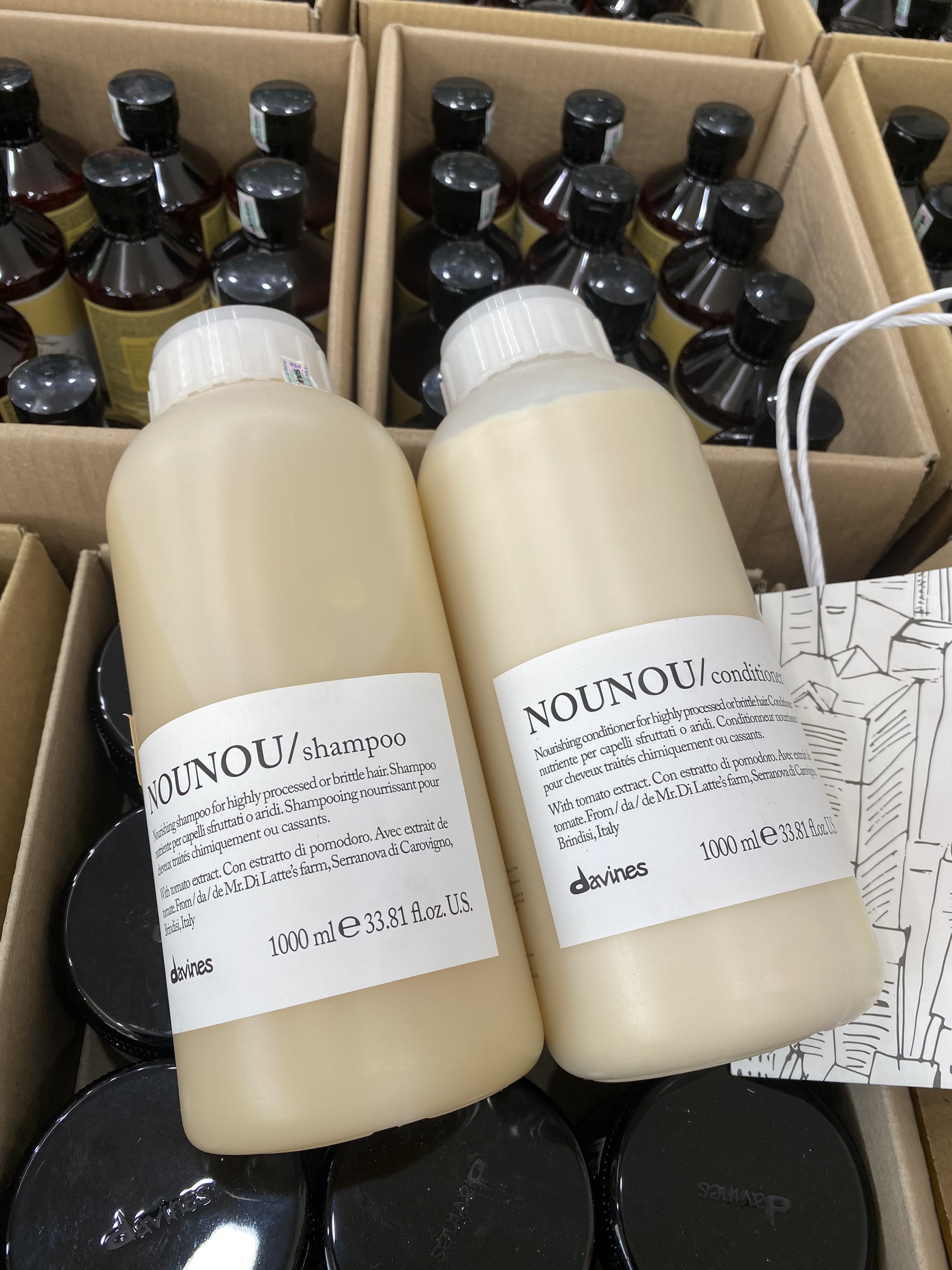 Dầu gội xả phục hồi hư tổn davines nounou 1000ml - Davines chính hãng