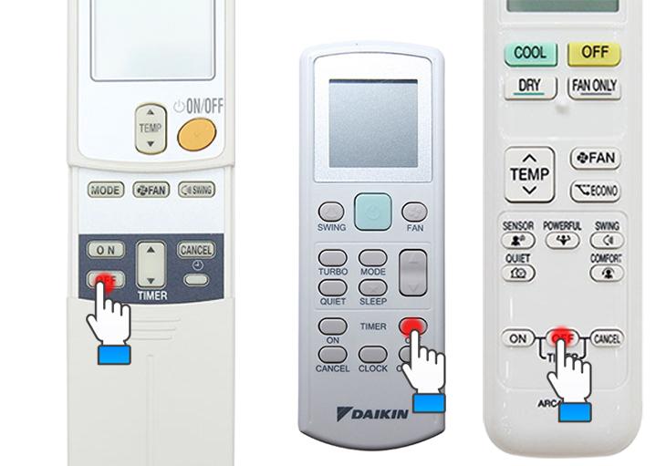 Điều khiển điều hòa Daikin 02 XỊN (trắng)