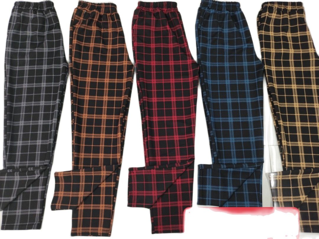 [HCM]Quần baggy caro nữ|Quần sọc caro 9 tấc lưng thun Freesize dưới 60kg