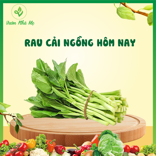 Rau cải ngồng Vườn Nhà Mẹ - 1kg rau cải giàu vitamin, cho cơ thể khỏe mạnh