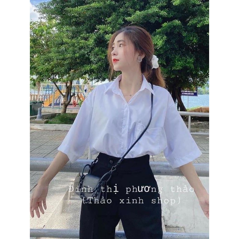 Áo Sơ Mi Tay Lửng (Ảnh Thật)