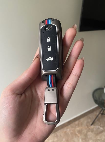 Ốp chìa khóa xe Mazda CX5, Mazda 3, 6 CX8 Hợp Kim Phản Quang