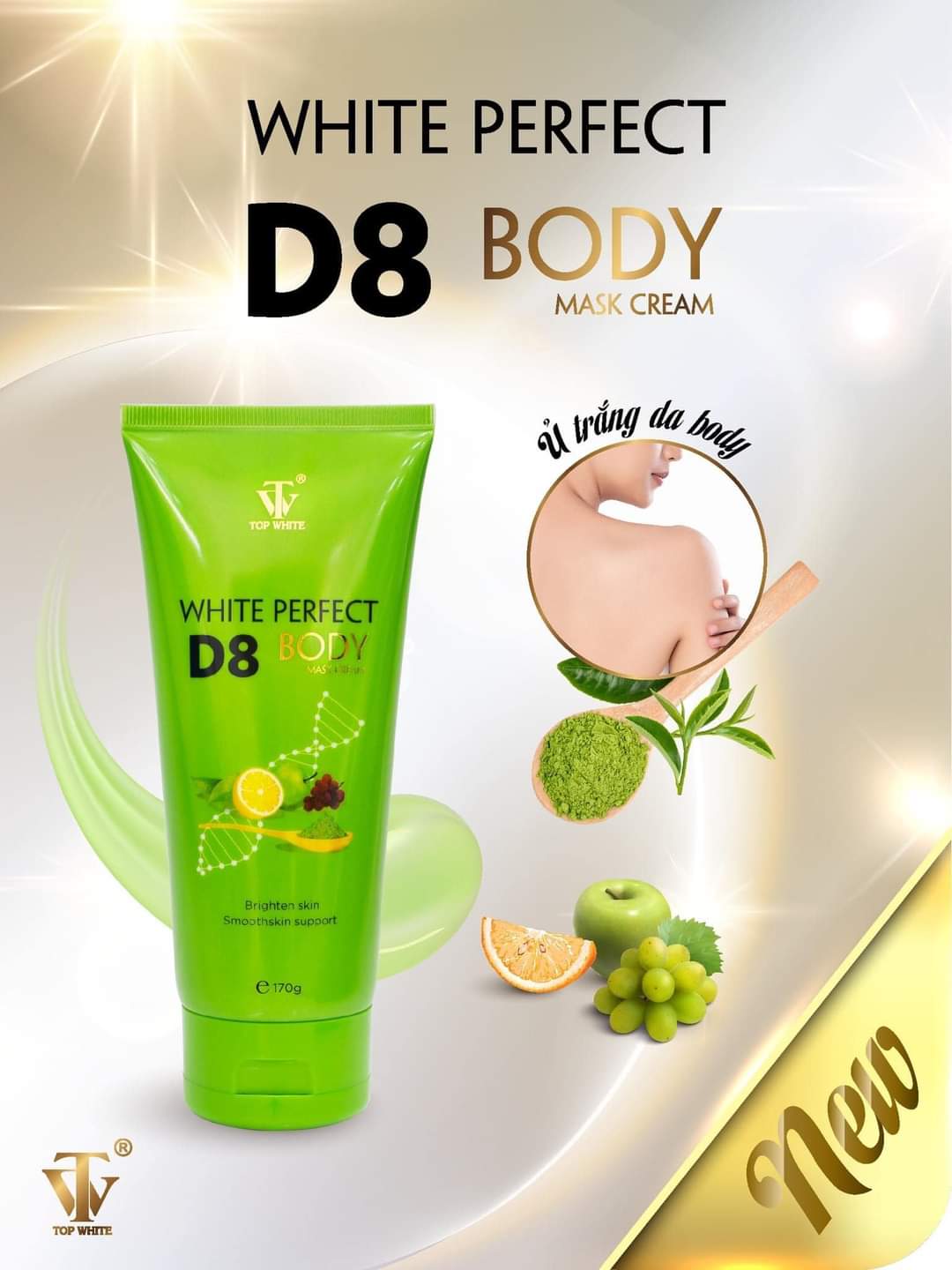 KEM TẮM TRẮNG BODY D8 TOP WHITE