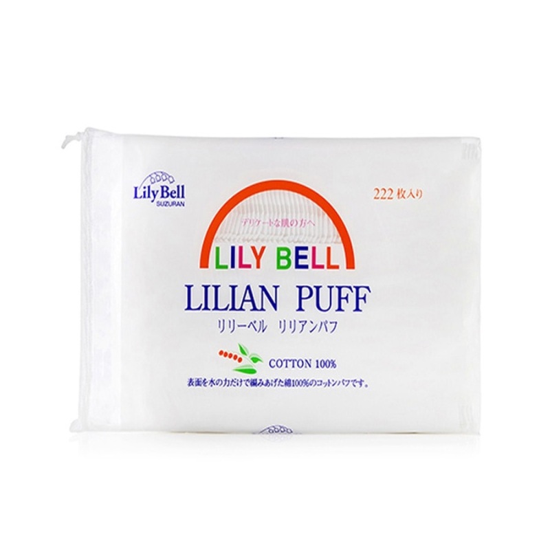 Bông Tẩy Trang 222 Miếng Lily Bell Nhật Bản (Màu Trắng) nhập khẩu