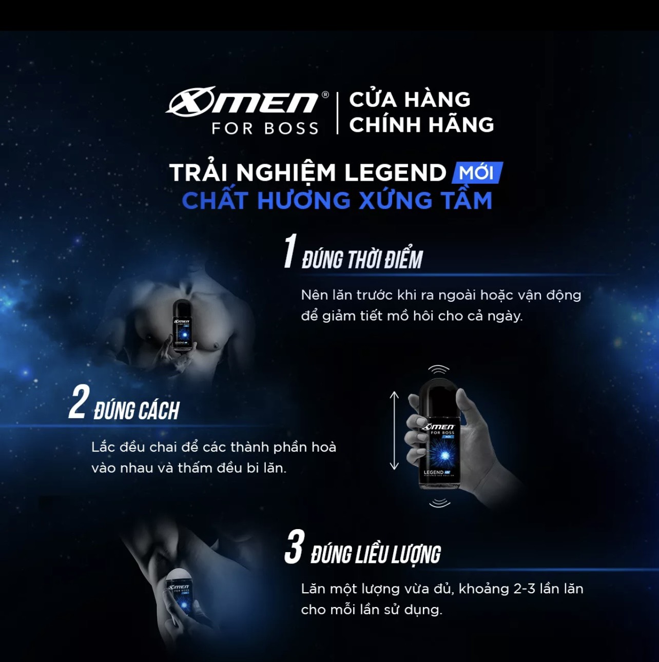 Lăn khử mùi xmen for boss LENGEND 25ml
