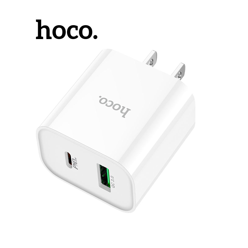 Củ sạc nhanh Hoco C80 Plus PD20W+QC3.0 2 cổng sạc USB VÀ Type-C