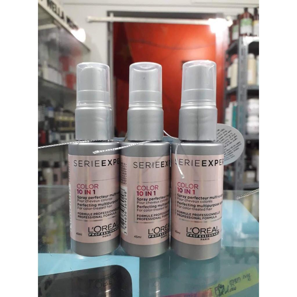 [HCM]Xịt dưỡng khóa màu nhuộm L’Oréal Color 10 in 1 Spray 45ml