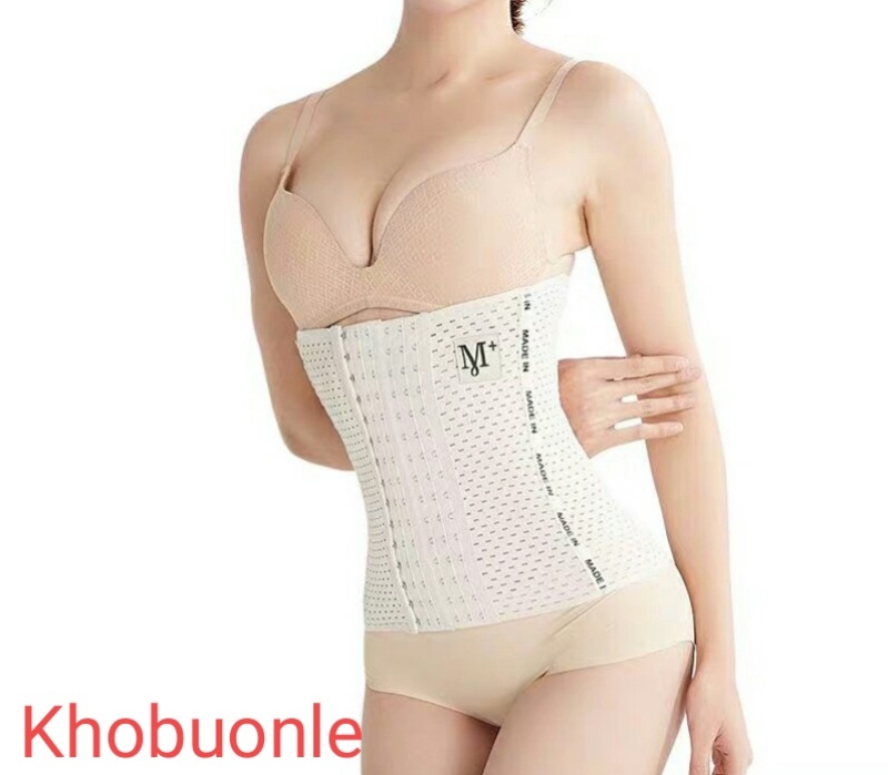 KÈM QUÀ TẶNG- Đai nịt bụng 6 nấc móc cài, đai gen bụng giảm mỡ giảm đau lưng, điều chỉnh rộng chật, thon gọn eo ngay sau khi sử dụng