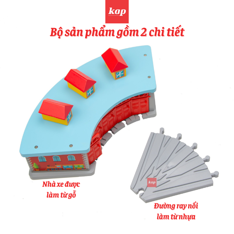 Nhà ga xe lửa (loại lớn), phụ kiện mô hình đường ray xe lửa gỗ