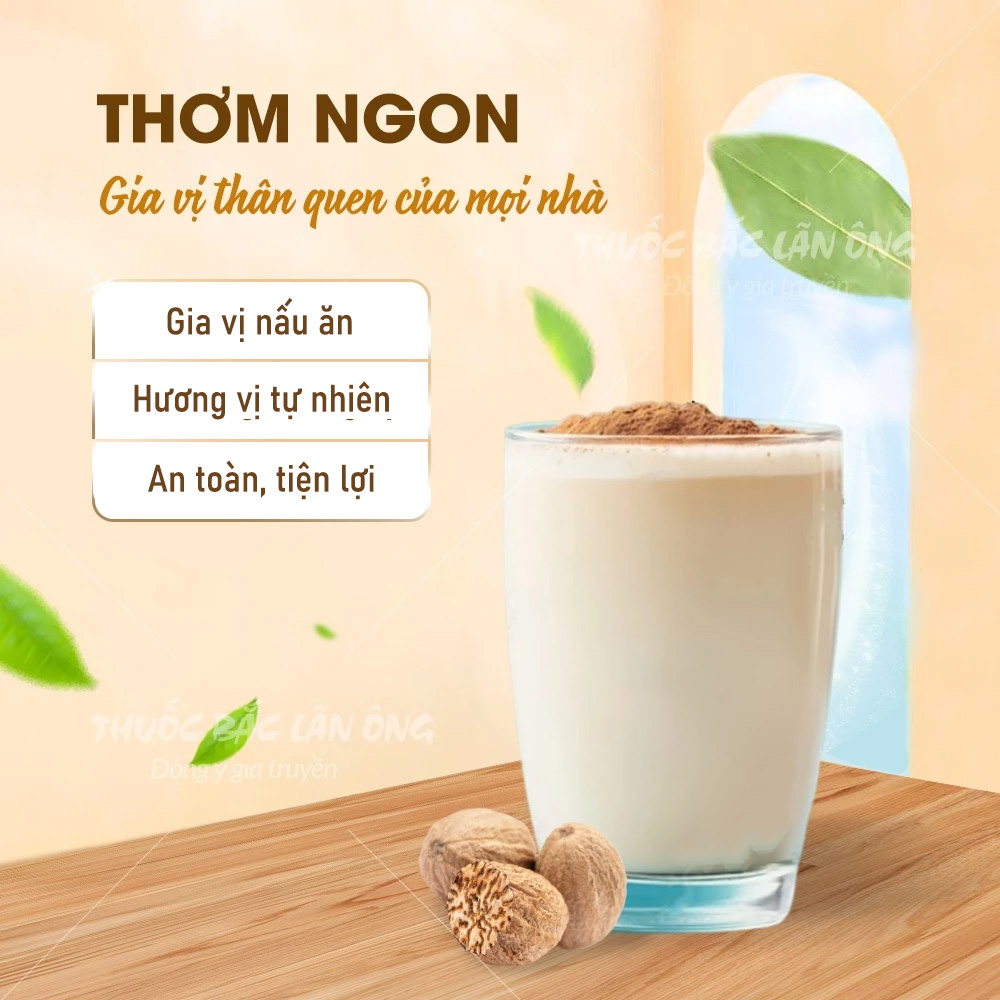 Bột nhục đậu khấu nguyên chất 100g (Bột gia vị nấu ăn)