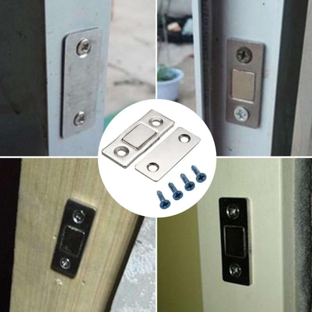 Chốt cửa tủ nam châm - Chốt cửa tủ, kệ bằng thép không gỉ kết hợp nam châm mini