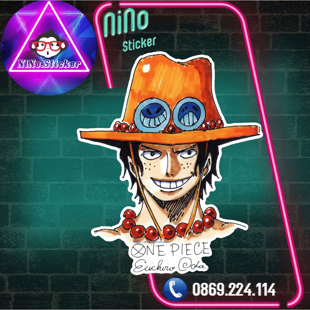 Hình Ủi - Hình Ép Nhiệt - Decal - One Piece - Ace